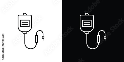 IV bag icon design. simple stroke line vector icon set