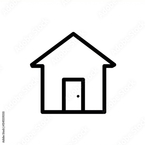 Simple House Icon Design Perfect for Website UI Real Estate Branding and App Development
