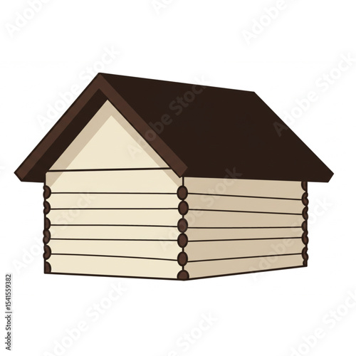 Charming Log Cabin Design Perfect for Rustic Logos Branding and Architecture Projects
