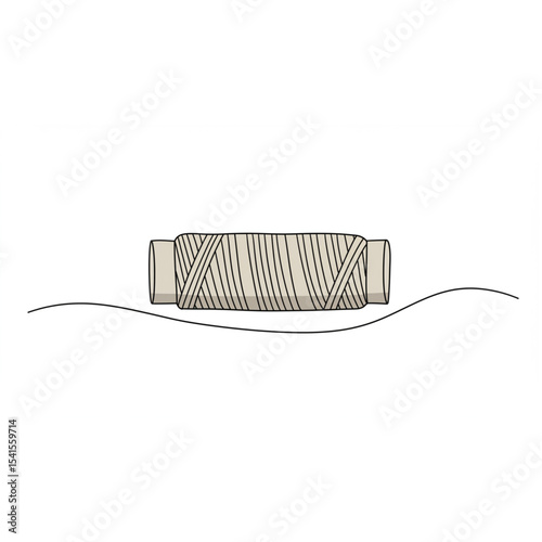 Elegant spool of thread design element perfect for crafting logos branding projects textile patterns and sewing themed designs