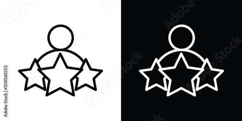 Customer satisfaction icon design. simple stroke line vector icon set