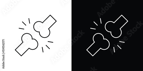 Bones icon design. simple stroke line vector icon set
