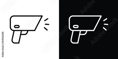 Barcode scanner icon design. simple stroke line vector icon set