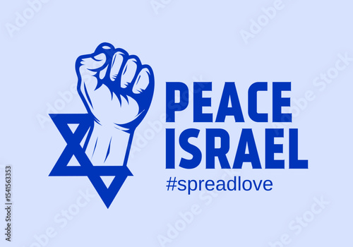 Peace Israel for Spread Love Perfect for Print, Apparel, etc