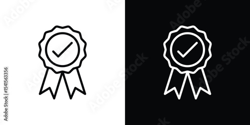 Accreditation icon design. simple stroke line vector icon set