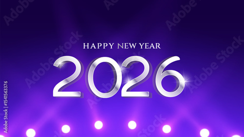 3D 2026 Happy new year letters banner, 2026 Happy new year vector art and illustration. 2026 Happy new year letters banner, Happy new year vector art and illustration. 