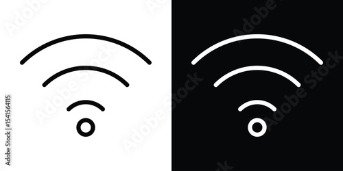 Wifi icon design. simple stroke line vector icon set
