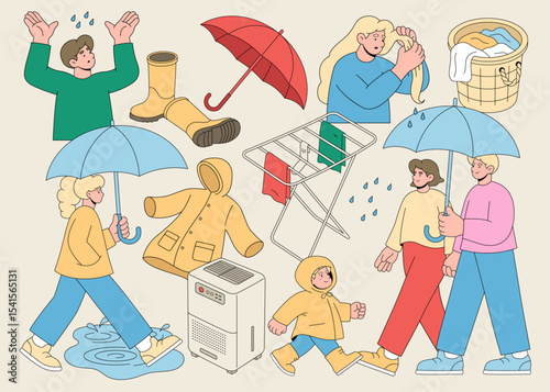 Everyday Life and Items During the Rainy Season
