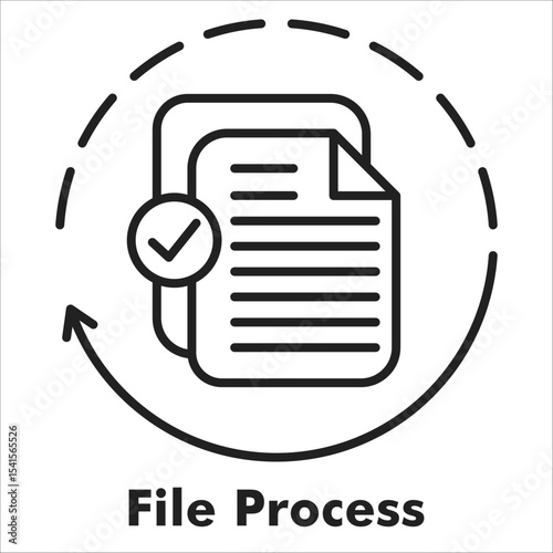 File Process Outline Icon