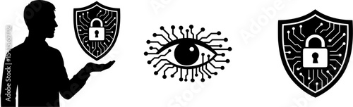 Cybersecurity_Surveillance_Silhouettes_Vector_Set