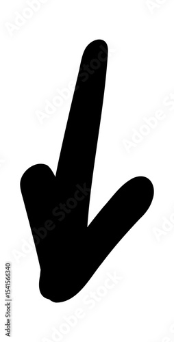 Hand drawn arrow vector icons. Doodle sketch black arrow design for business plan and education.