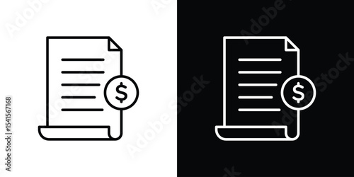 Tax icon design. simple stroke line vector icon set