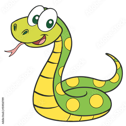 cartoon snake with a snake