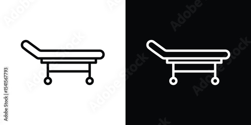 Stretcher icon design. simple stroke line vector icon set