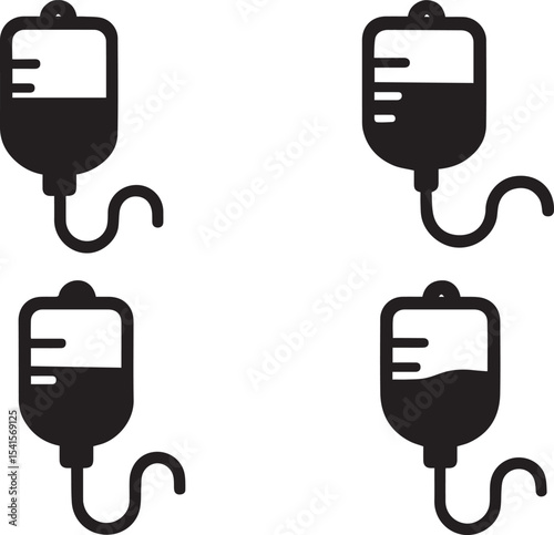 IV Drip Vector Illustration – Medical Intravenous Therapy Equipment Design