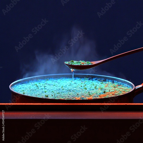 Hot soup being served