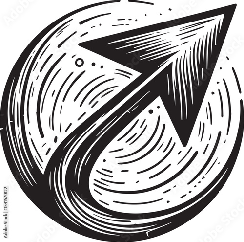 different type of arrow design black vector icon