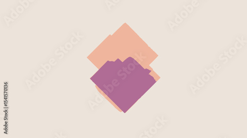 Overlapping squares blend vibrant hues against neutral backdrop creates gradient effect.