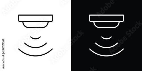 Sensor icon design. simple stroke line vector icon set