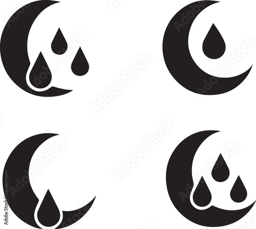 Moonlight Tear Vector Illustration – Ethereal Glowing Drop Design