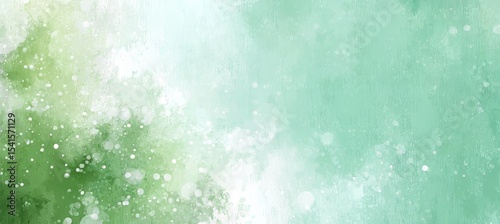 Soft Green Watercolor Texture Background with Artistic Patterns for Calm and Serene Presentations