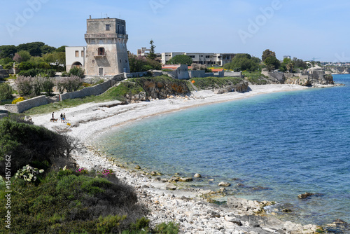 Fototapeta Naklejka Na Ścianę i Meble -  View at Torretta beach near Bisceglie on Italy
beach near Biscelie on Apulia in Italy