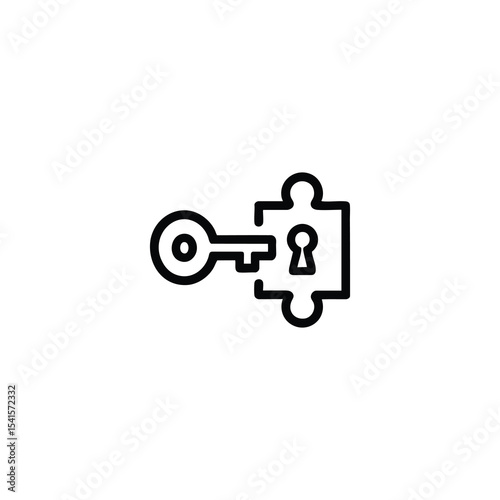 Solution Fit Key Lock Icon
