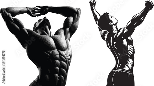 Black silhouette of a human gym movement icon