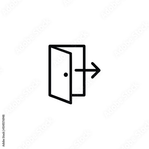 Open Doorway Icon Opportunity Arrow Vector Art