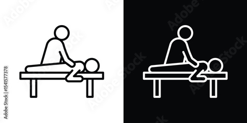 Massage icon design. simple stroke line vector icon set