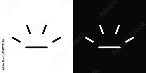 Keyboard brightness icon design. simple stroke line vector icon set