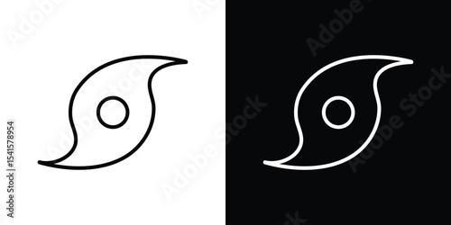 Hurricane icon design. simple stroke line vector icon set