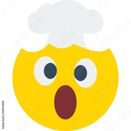 Mind Blown Vector Icon Design
