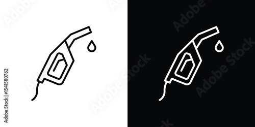 Fuel icon design. simple stroke line vector icon set