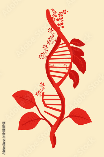 Ancestry concept sciantific DNA vector illustration
