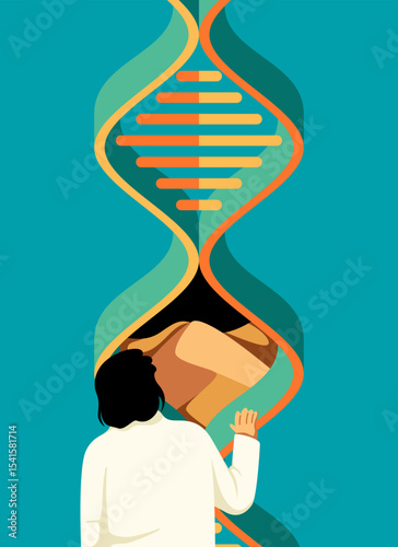 Ancestry concept sciantific DNA vector illustration