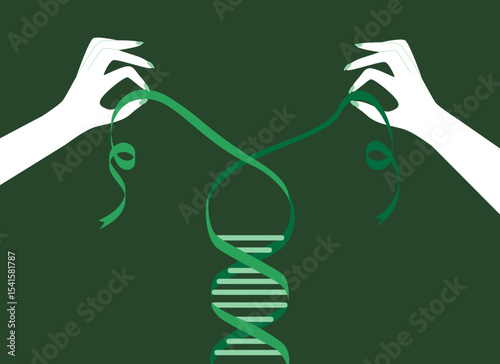 Ancestry concept sciantific DNA vector illustration
