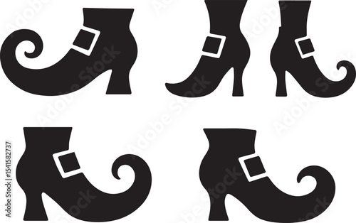 Witch’s Shoes – Enchanted Footwear Vector Illustration