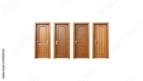 Brown wooden door, whether open or closed
