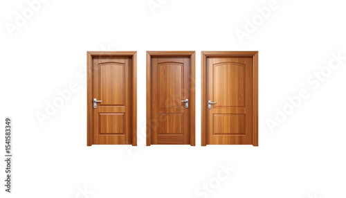 Brown wooden door, whether open or closed