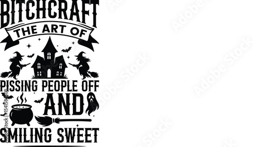 Bitchcraft Funny Halloween Png SVG Art & Illustration