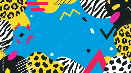 Abstract shapes design bright geometric background creates vivid artwork scene pattern