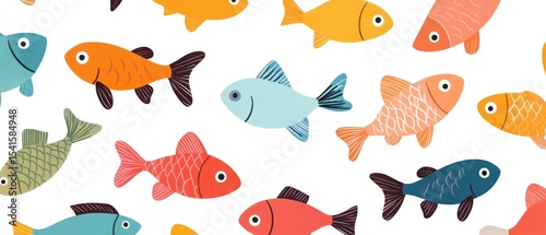Fish pattern. Fish pattern texture with copy space. Close-up fish scale pattern. Aquatic animal design. Fish scales. Realistic fish pattern. Fish design background. Detailed fish pattern close-up. Mar