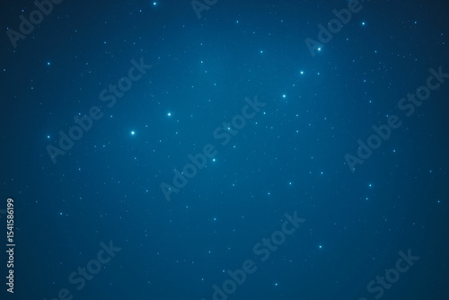 Starry night sky digital illustration with glowing celestial bodies and a smooth blue gradient, ideal for backgrounds, posters, or creative projects, offering a tranquil deep space vibe,
