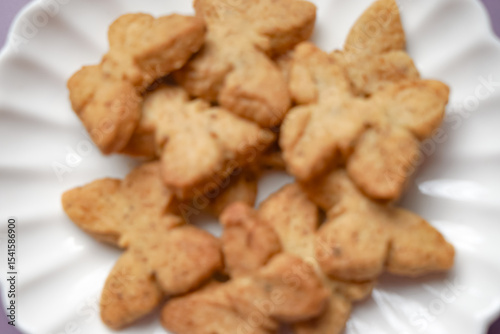 Butterfly shaped coffee flavored cookies.