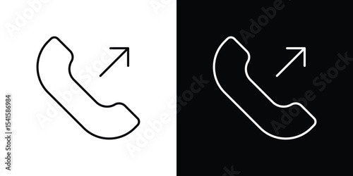 Call outgoing icon design. simple stroke line vector icon set