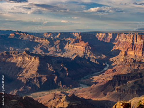 National parks usa southwest grand canyon labyrinth of rock cliffs, terraces, chasms and ravine drilled by Colorado River