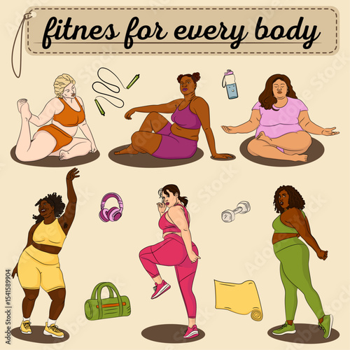 Body positive fitness women 