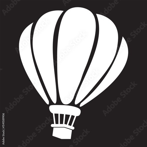 hot air balloon floating on white background .svg