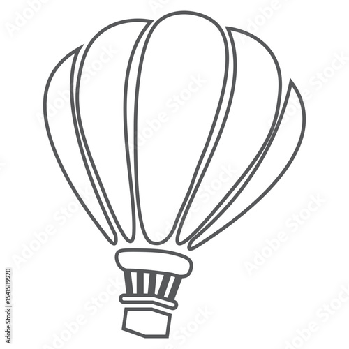 hot air balloon floating on white background .svg